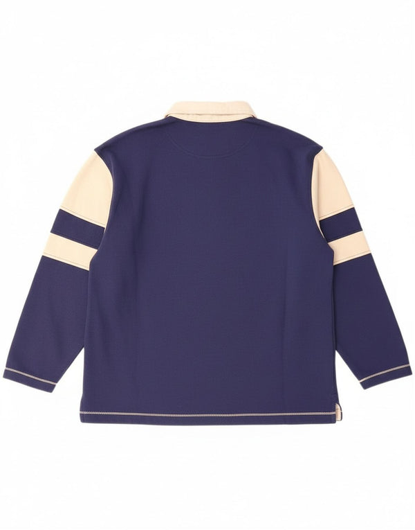 Lotto Jungen-Sweatshirt mit grafischem Polo-Ausschnitt, 14–15 Jahre, 3XL, Marineblau