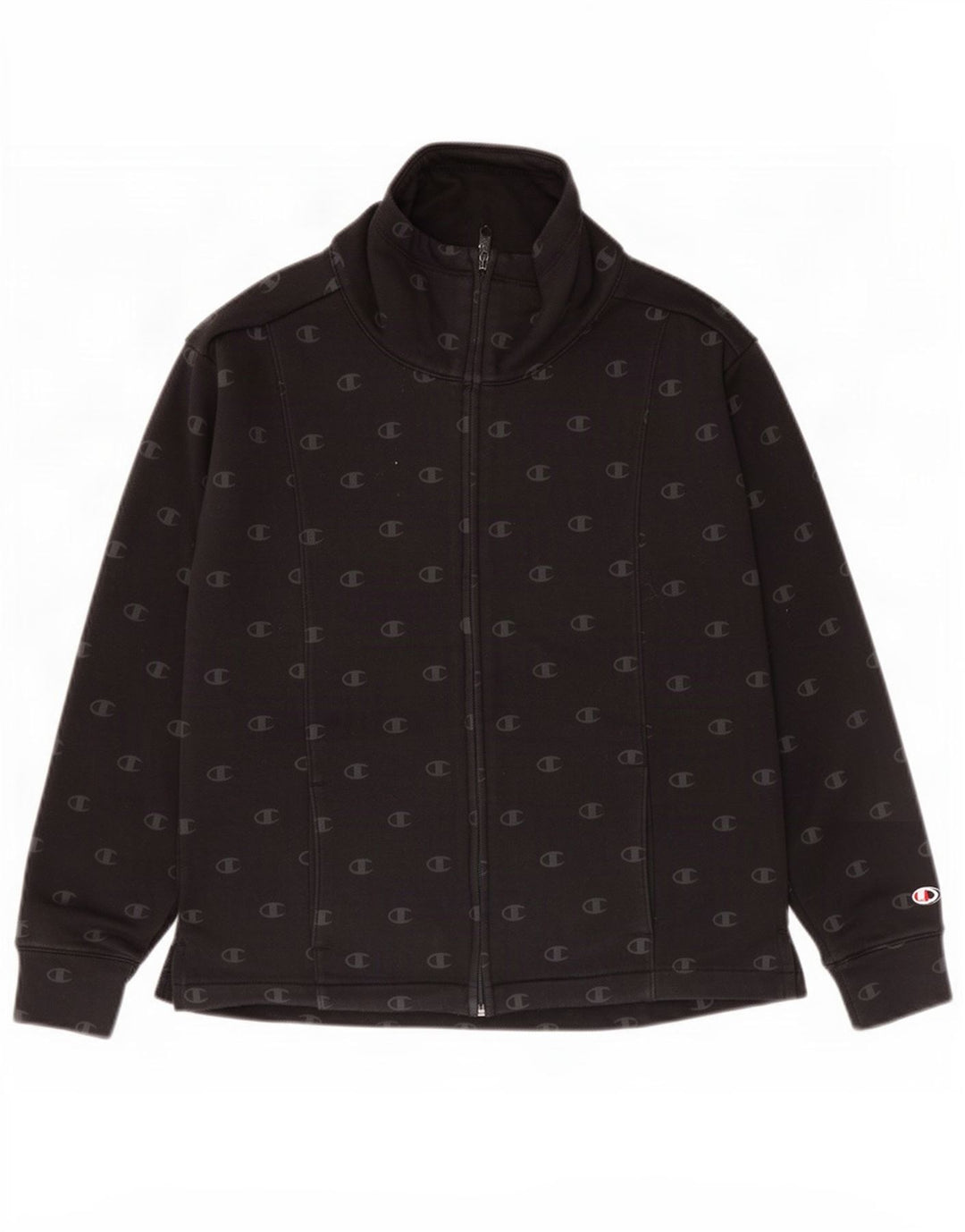 Champion Damen-Trainingsanzugoberteil mit Grafik, Gr. 10, Größe S, Schwarz, Baumwolle