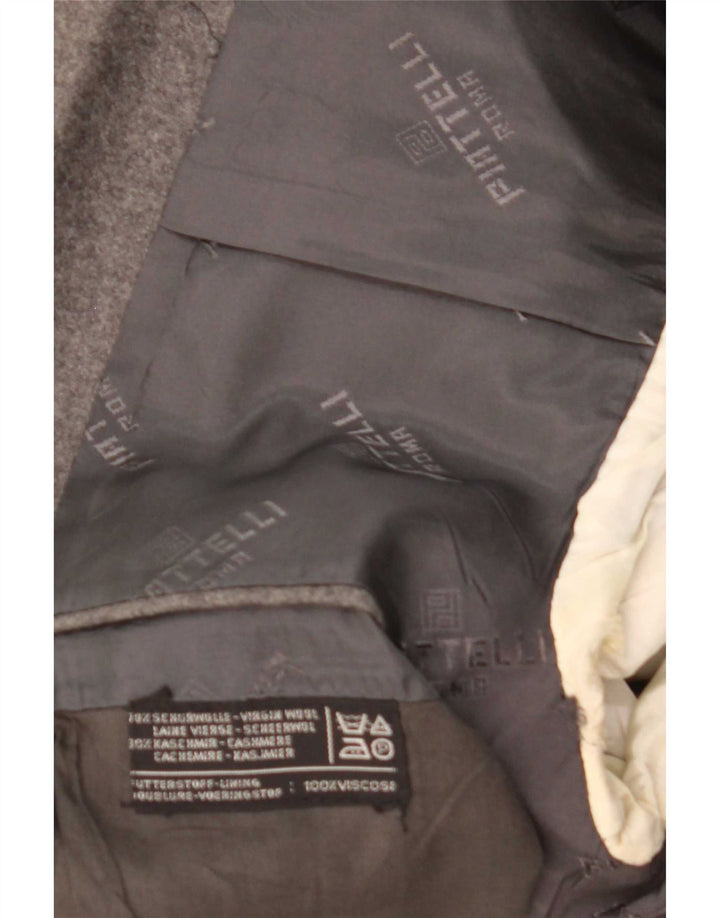 Piattelli Herren-Blazer mit 2 Knöpfen, UK 38, mittelgraue Schurwolle