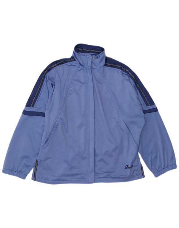 Diadora Übergroße Trainingsjacke für Damen, UK 12, mittelblau, Farbblock