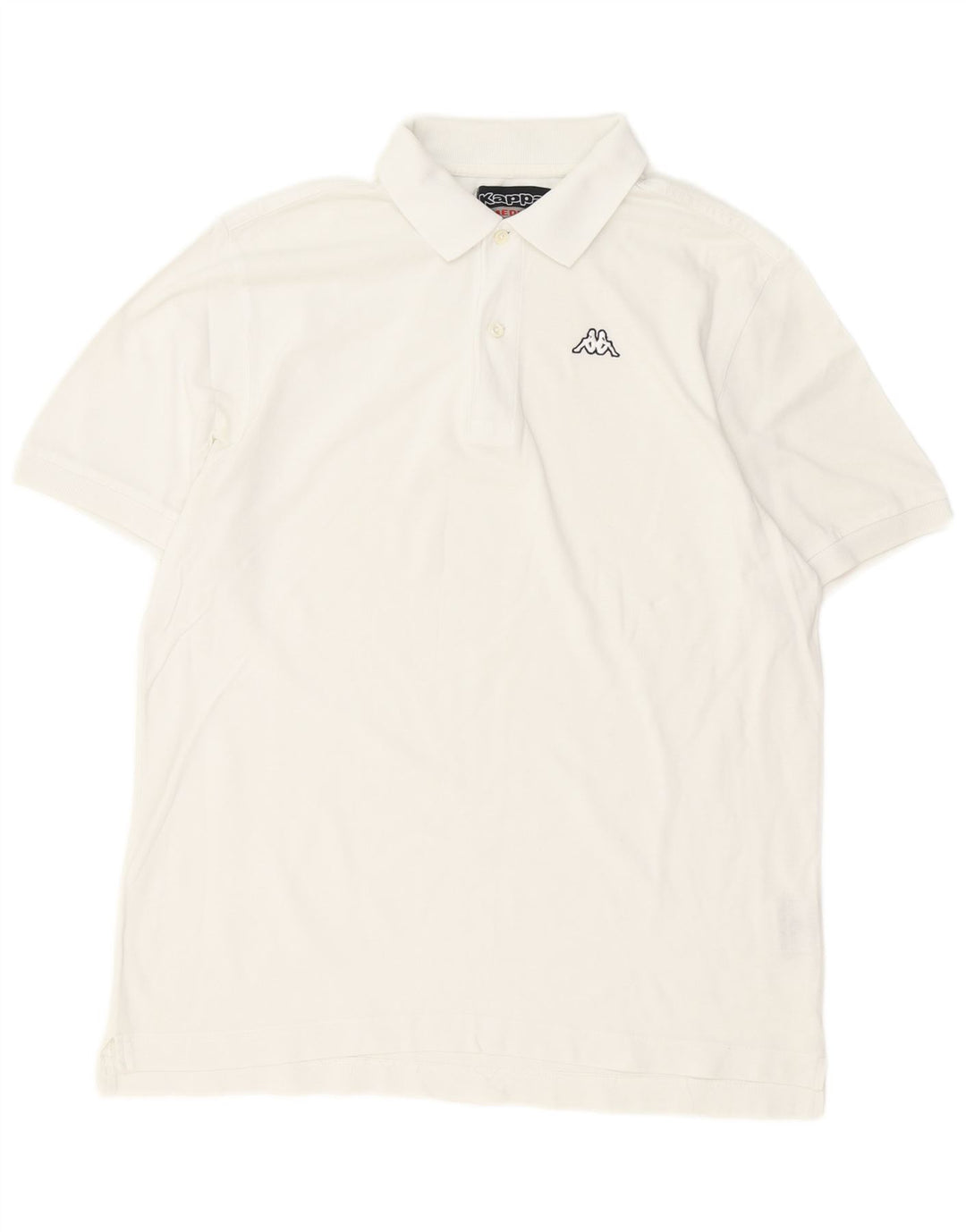 Kappa Herren-Poloshirt aus mittelweißer Baumwolle