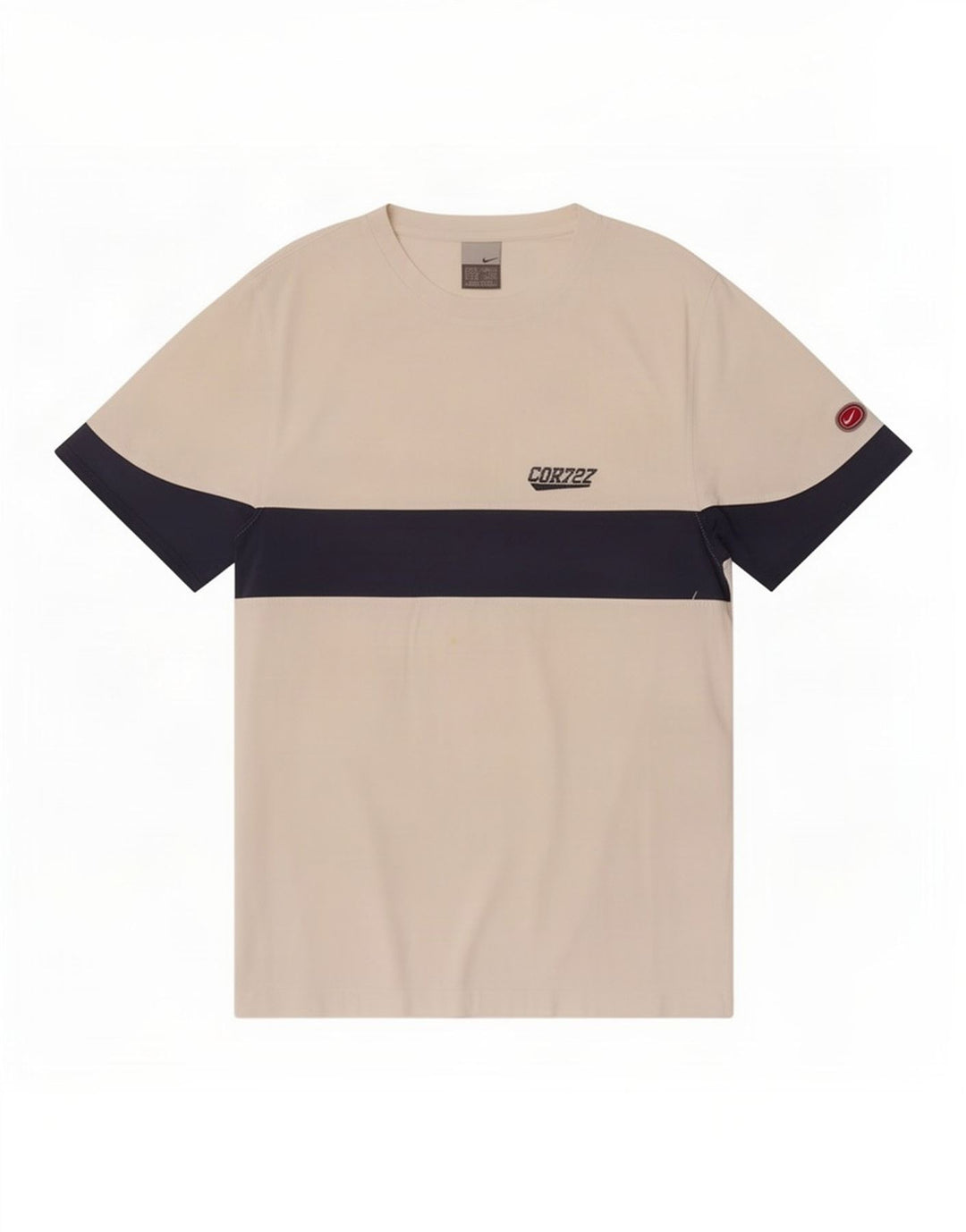 Nike Herren-T-Shirt-Oberteil, Mittelweiß, Farbblock