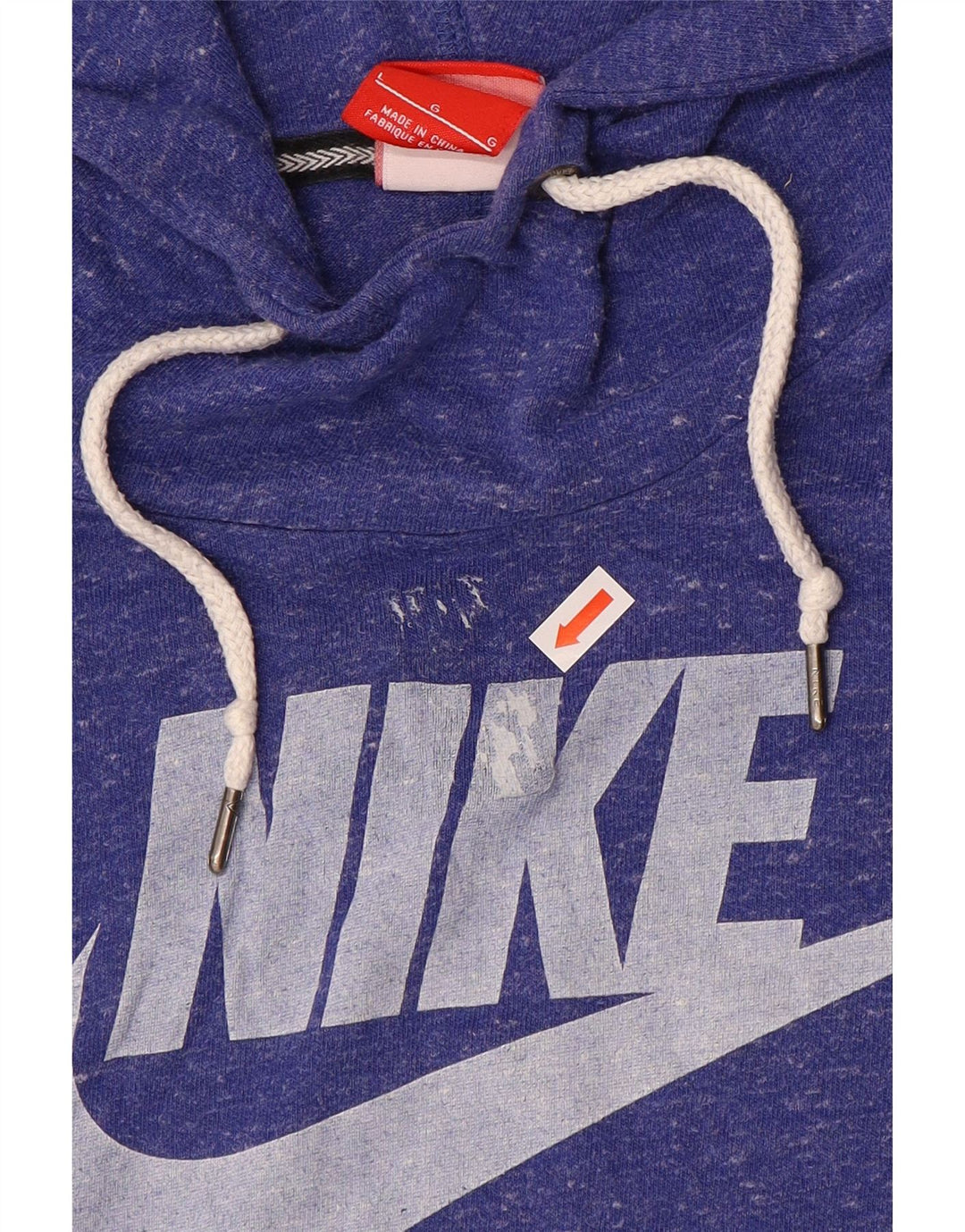 NIKE Damen-Kapuzenpullover mit Grafik, UK 16, groß, lila geflecktes Polyester