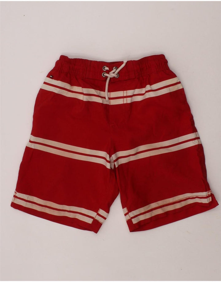 TOMMY HILFIGER Boys Swimming Shorts 3-4 Years  Red Striped Polyester Vintage Tommy Hilfiger and Second-Hand Tommy Hilfiger from Messina Hembry 