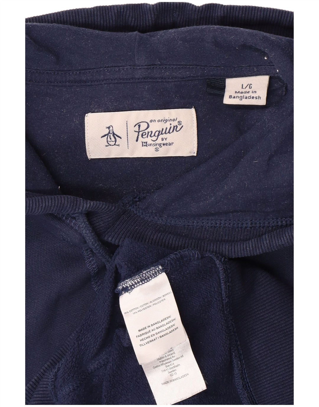 PINGUIN Herren-Kapuzenpullover, groß, marineblau, Baumwolle