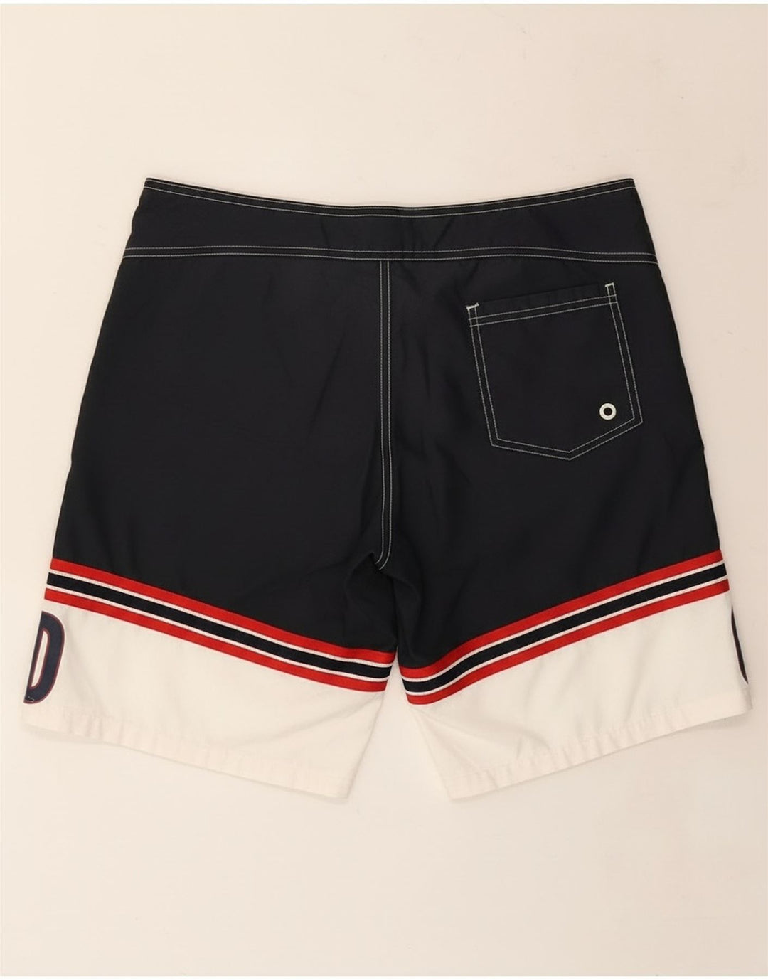 Dolce & Gabbana Herren-Badeshorts mit Grafik, groß, Marineblau, Farbblock