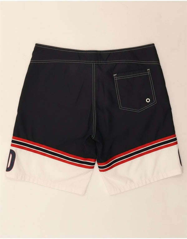 Dolce & Gabbana Herren-Badeshorts mit Grafik, groß, Marineblau, Farbblock