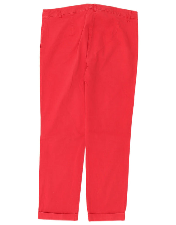 Marella Damen EMME gerade geschnittene Hose UK 12 Medium W32 L26 Rot