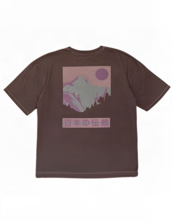 Jack & Jones Herren Grafik T-Shirt Top 2XL Grau Baumwolle