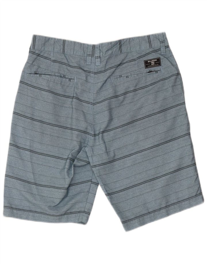 Billabong Herren Chinoshorts W33 Mittelblau gestreiftes Polyester