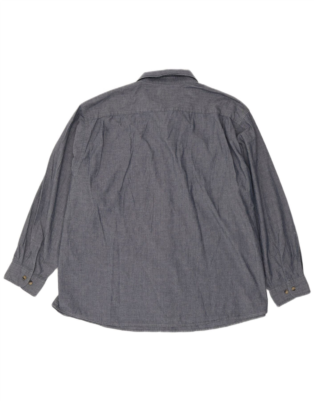 WRANGLER Herrenhemd 3XL Marineblau aus Baumwolle