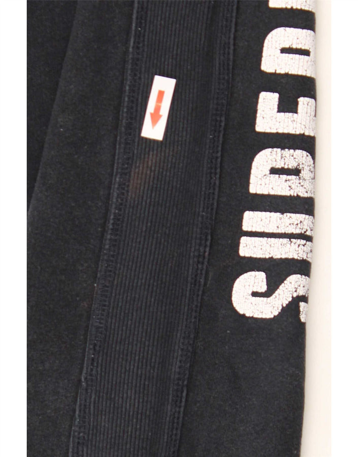 Superdry Damen-Trainingshose mit Grafik, UK 14, mittelschwarz, Baumwolle