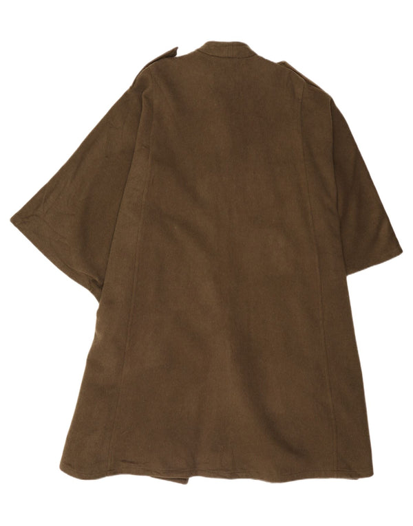 Glockner Loden Damen Übergroßer Militär-Cape-Mantel UK 14 Medium Khaki