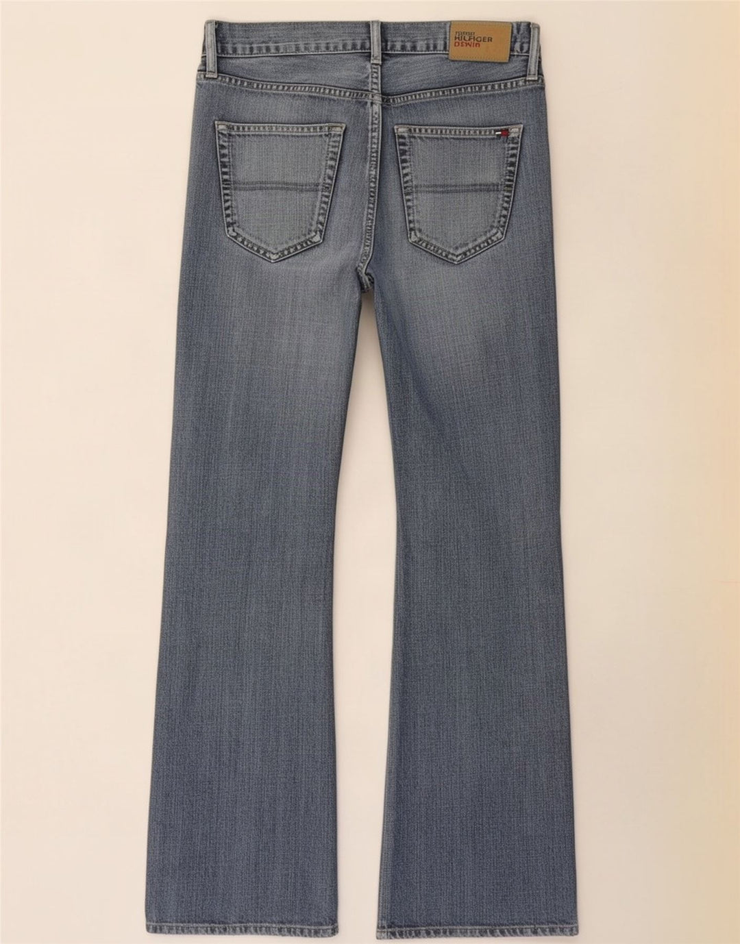 Tommy Hilfiger Damen Manhattan Bootcut Jeans W34 L31 Blaue Baumwolle