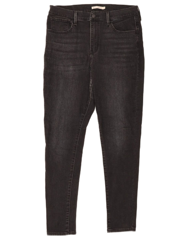Levi's Damen 720 High Rise Super Skinny Jeans W31 L30 Schwarze Baumwolle