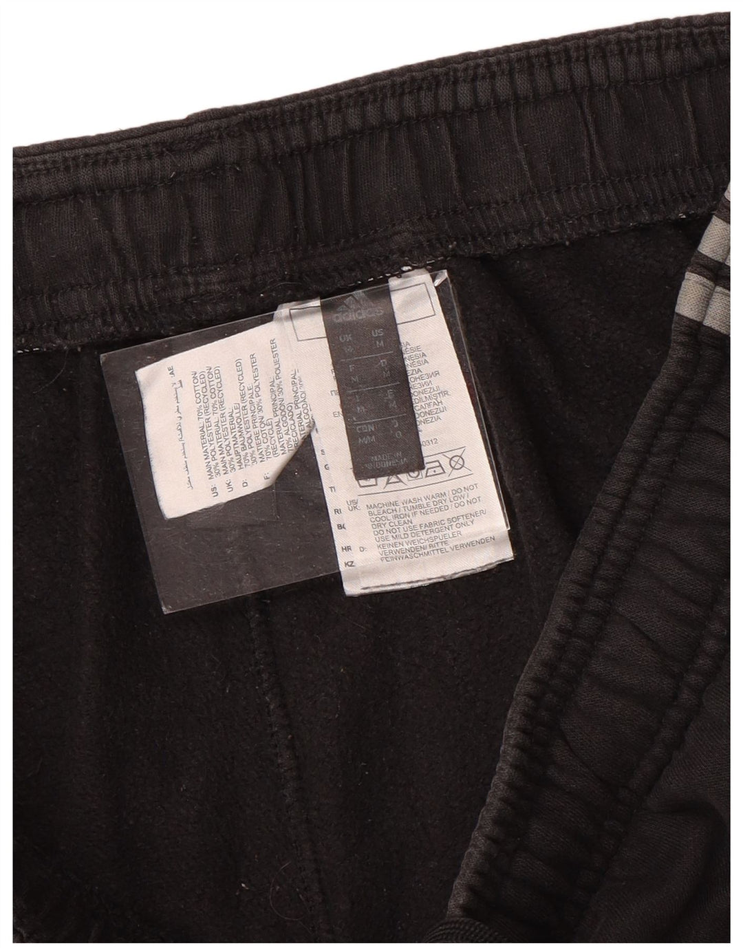 ADIDAS Damen Trainingshose Jogger UK 12 Mittelschwarze Baumwolle