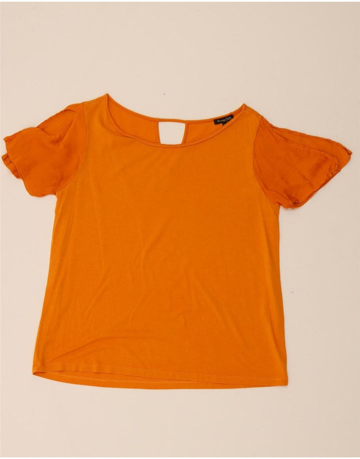 MASSIMO DUTTI Womens Blouse Top UK 14 Large Orange Vintage Massimo Dutti and Second-Hand Massimo Dutti from Messina Hembry 