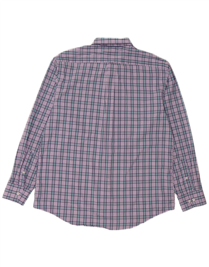 IZOD Herren-Flanellhemd, groß, violett, kariert, Baumwolle