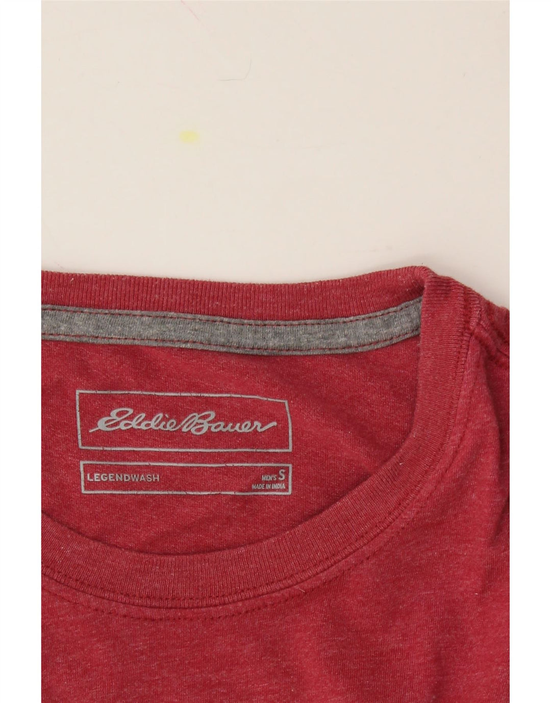 EDDIE BAUER Mens Graphic T-Shirt Top Small Red Cotton Vintage Eddie Bauer and Second-Hand Eddie Bauer from Messina Hembry 