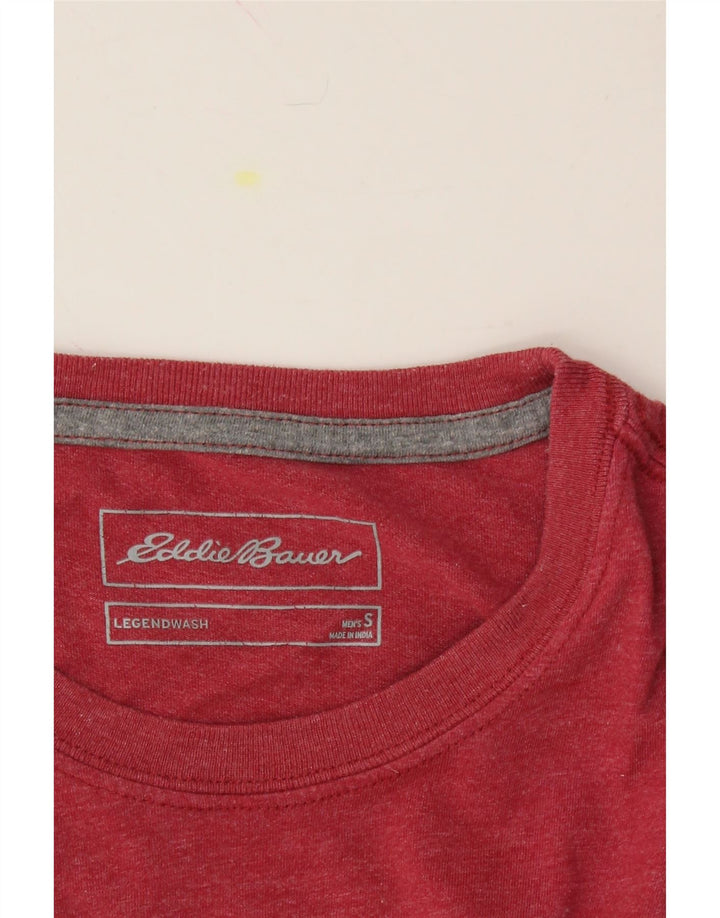 EDDIE BAUER Mens Graphic T-Shirt Top Small Red Cotton Vintage Eddie Bauer and Second-Hand Eddie Bauer from Messina Hembry 