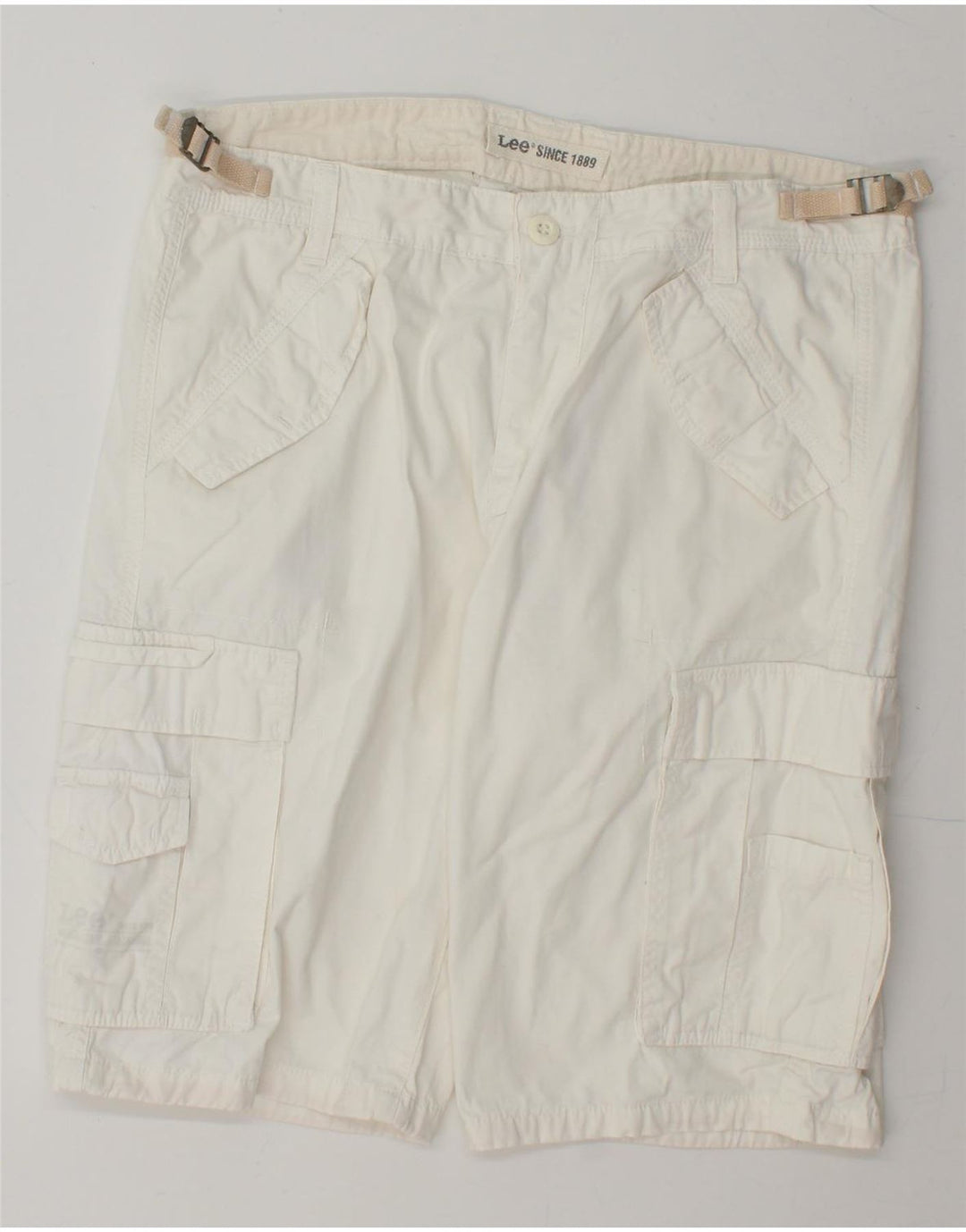 LEE Mens Cargo Shorts W34 Large  White Cotton Vintage Lee and Second-Hand Lee from Messina Hembry 