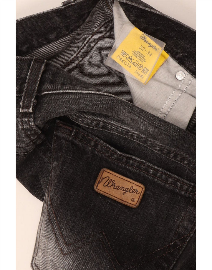 Wrangler Herren Dakota Straight Jeans W32 L30 Graue Baumwolle