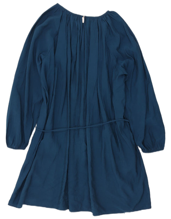 Tommy Hilfiger Damen Loose Fit Tiered Kleid UK 22 3XL Blau Modal