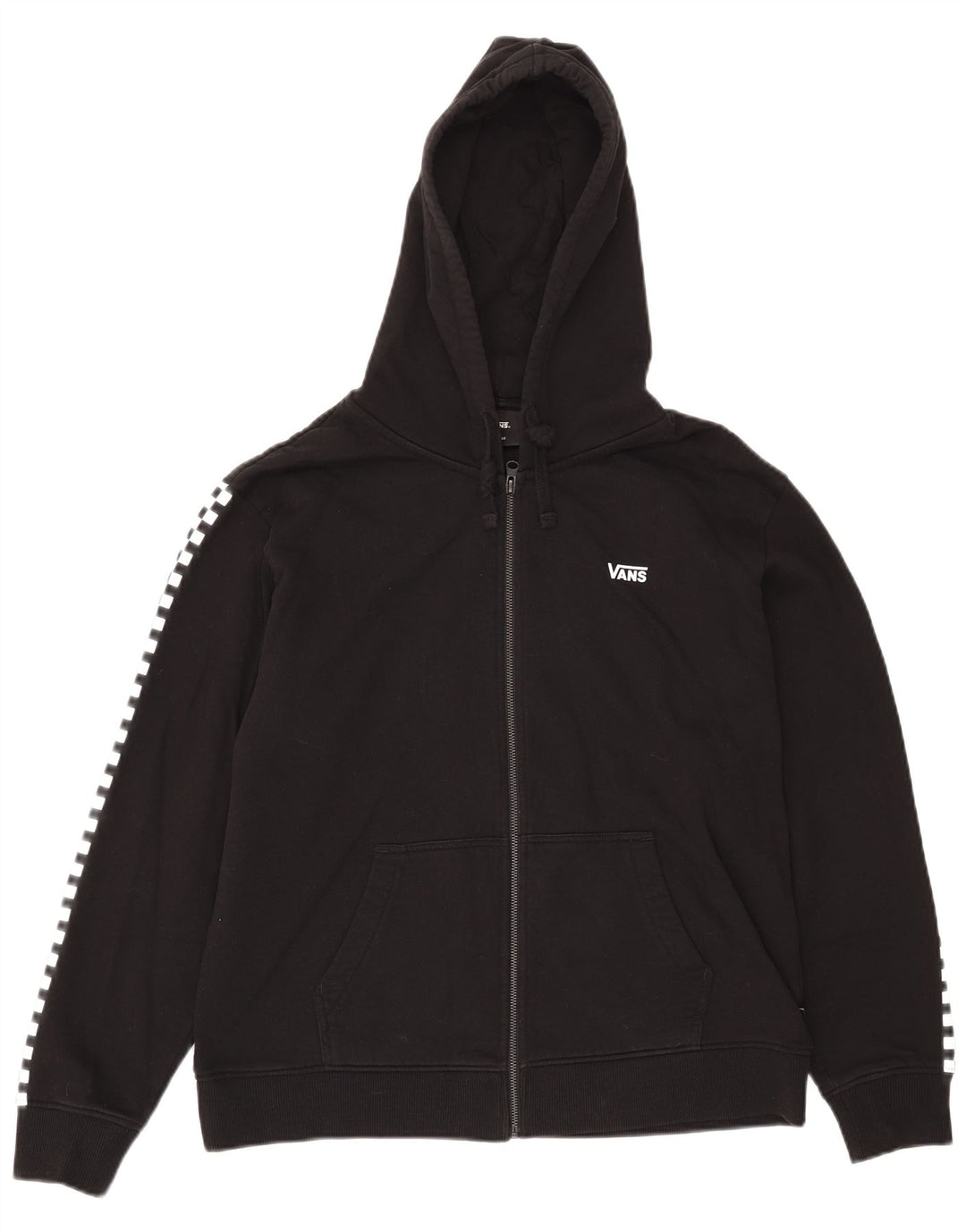 Vans Herren-Kapuzenpullover mit grafischem Reißverschluss, groß, aus schwarzer Baumwolle