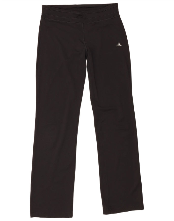 Adidas Damen Leggings UK 12/14 Medium Schwarz Polyester