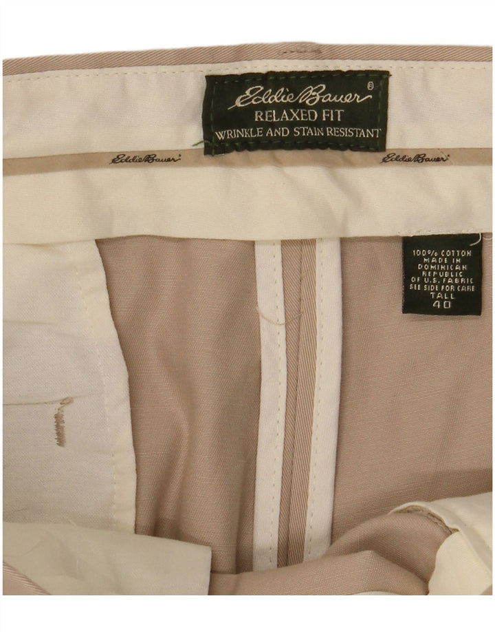 EDDIE BAUER Herren Relaxed Fit Chinohose W40 L36 Beige Baumwolle