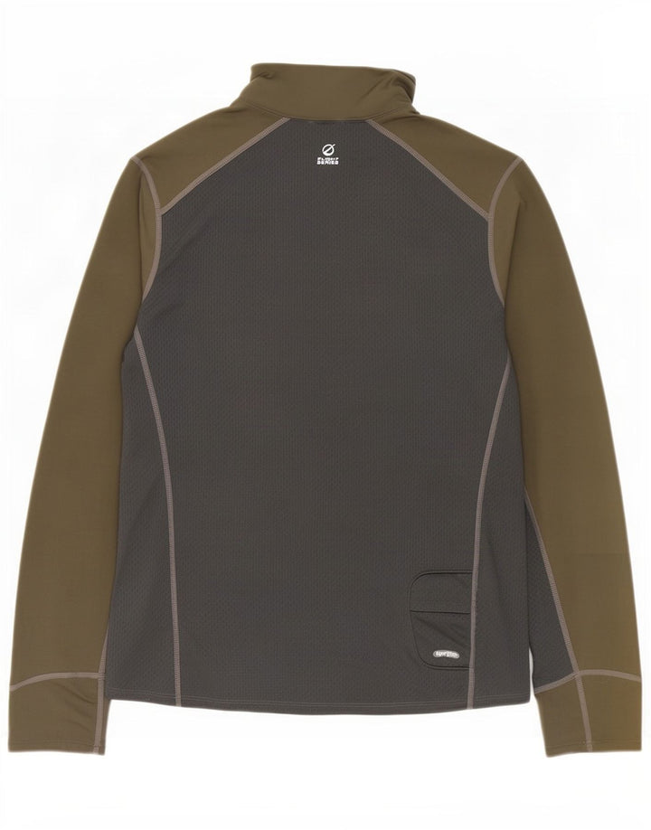 The North Face Herren-Trainingsanzug-Oberteil mit Reißverschluss am Hals, groß, Khaki, Farbblock