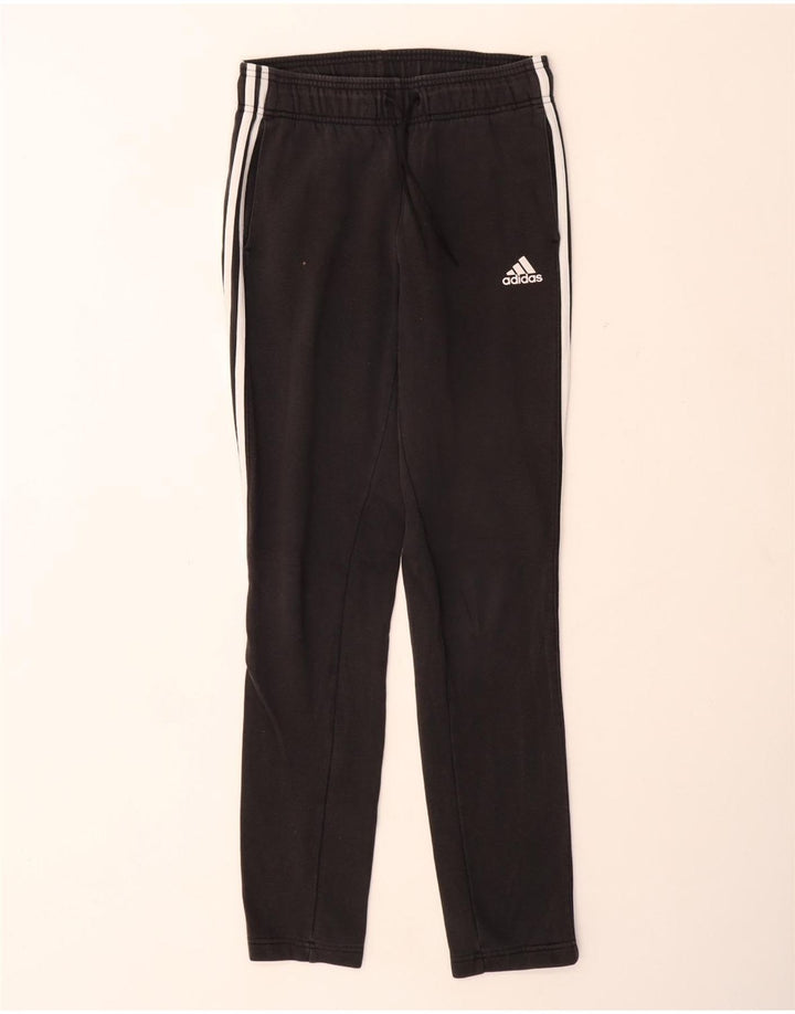 ADIDAS Damen Trainingshose UK 4/6 XS Schwarz Baumwolle