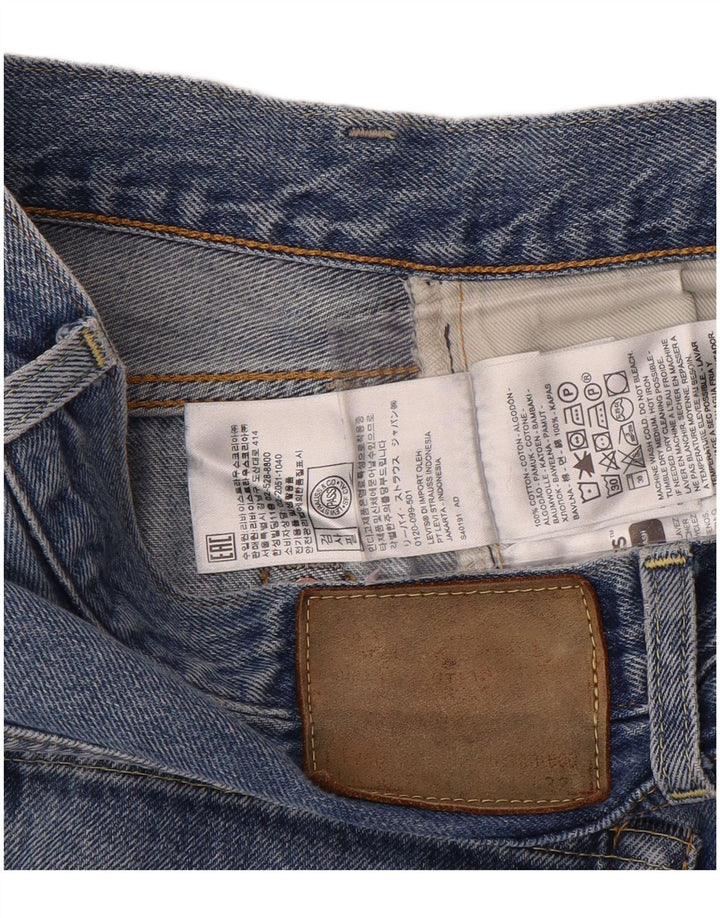Levi's Herren Straight Jeans W34 L32 Blaue Baumwolle
