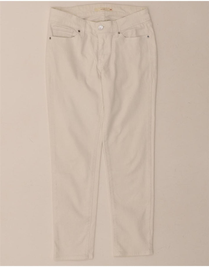 LEVI'S Womens 712 Crop Slim Jeans W28 L25 White Cotton Vintage Levi's and Second-Hand Levi's from Messina Hembry 