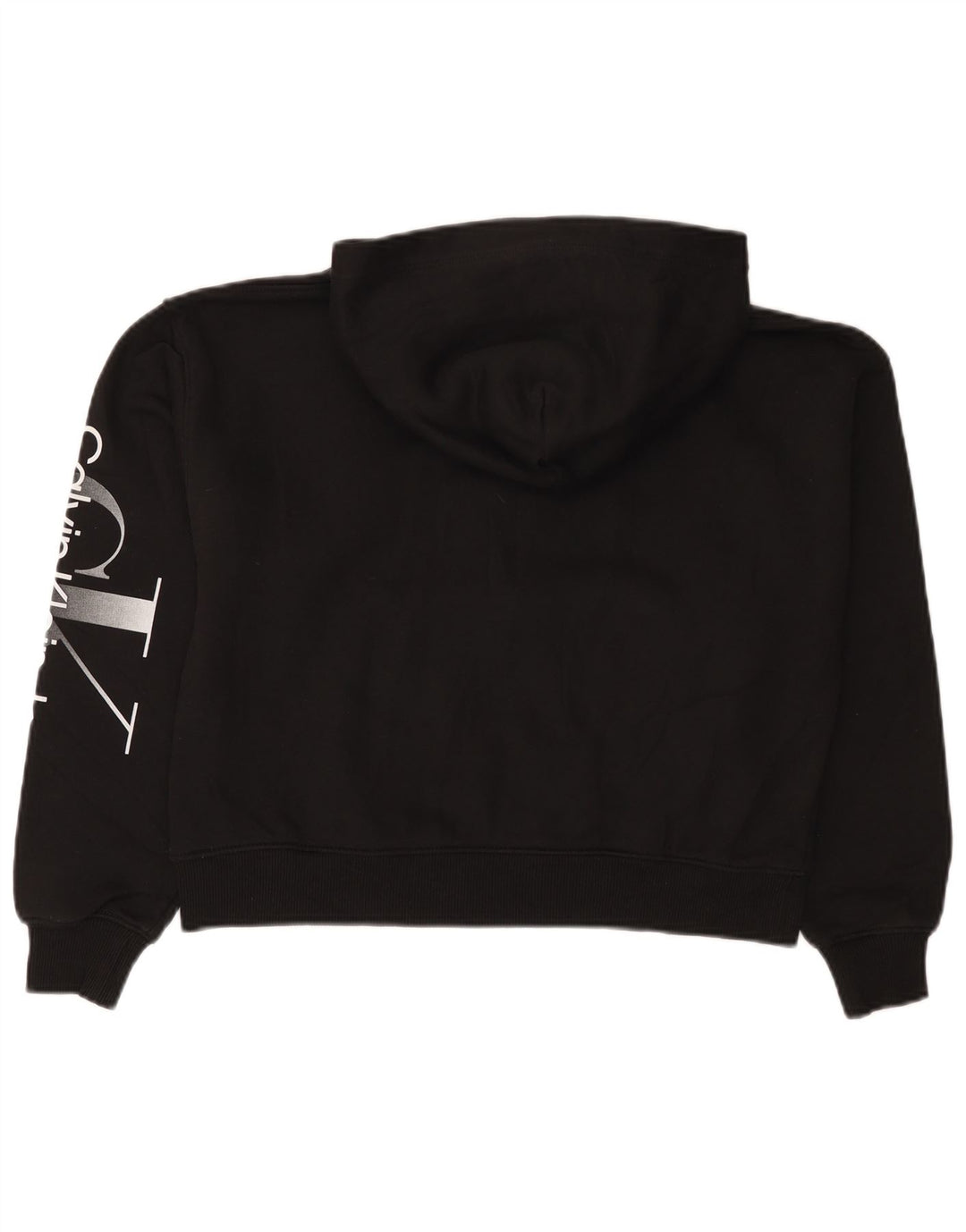 CALVIN KLEIN JEANS Damen Übergroßer Kapuzenpullover UK 10 Small Schwarz