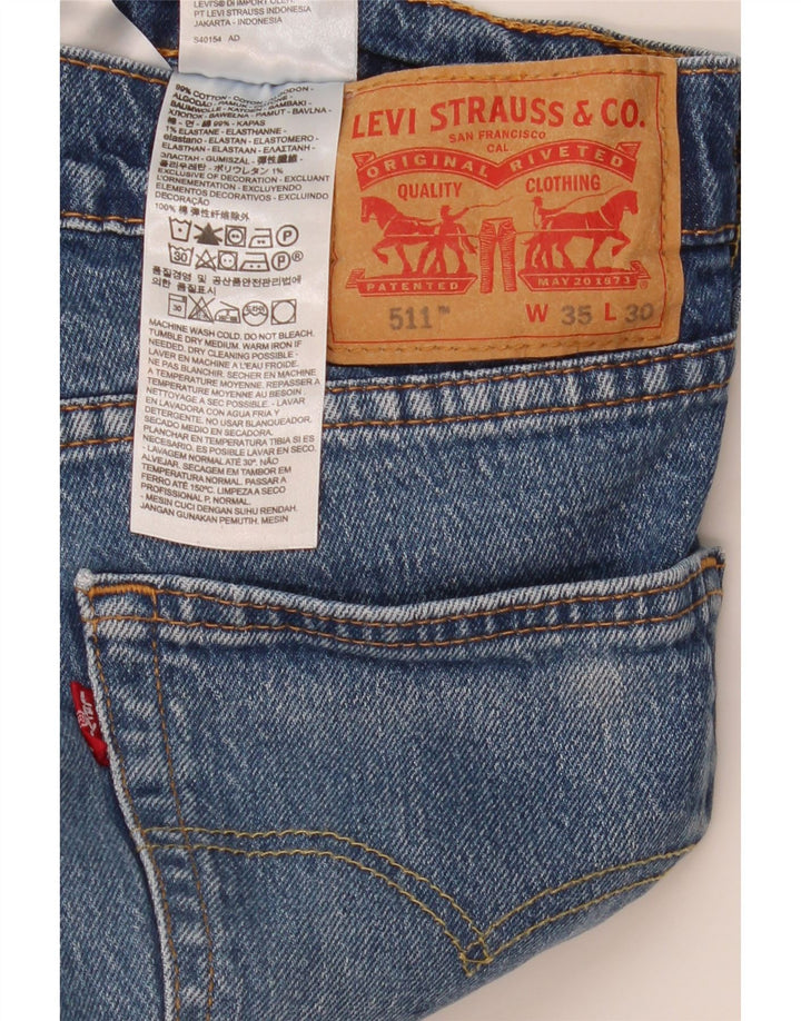 Levi's Herren 511 Slim Jeans W35 L30 Blaue Baumwolle
