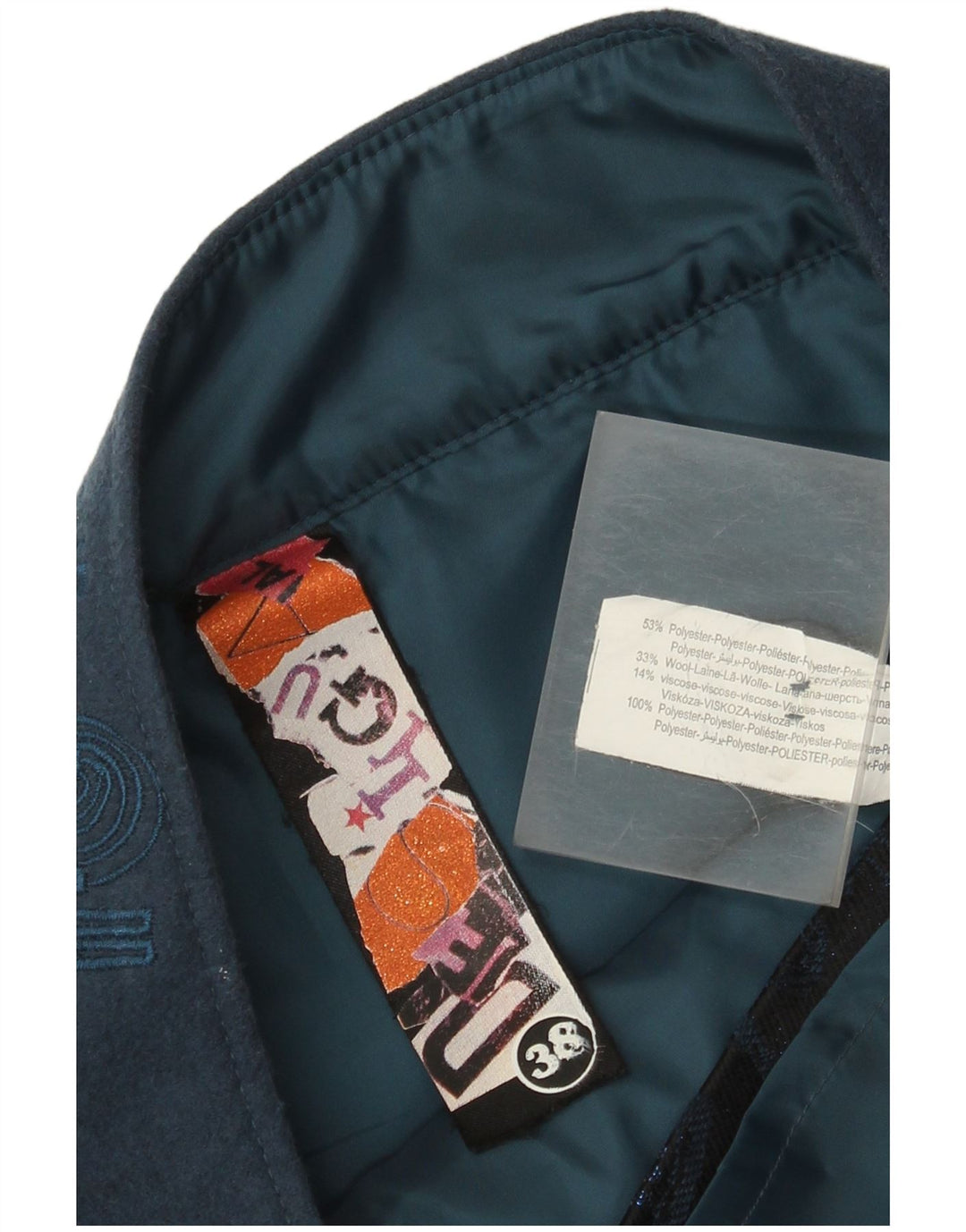 Desigual Damen A-Linienrock EU 38 Medium W32 Marineblau Geometrisch