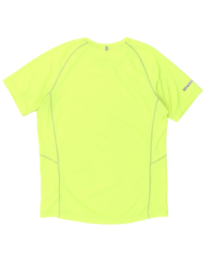 Nike Herren Dri Fit T-Shirt Top Mittelgelbes Polyester