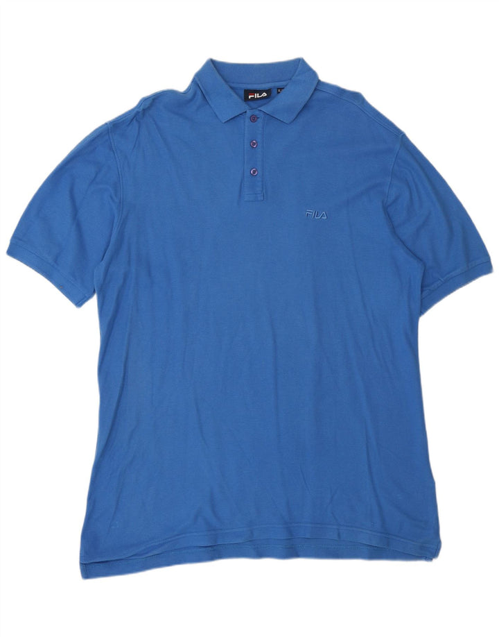 Fila Herren Poloshirt XL Blau Baumwolle