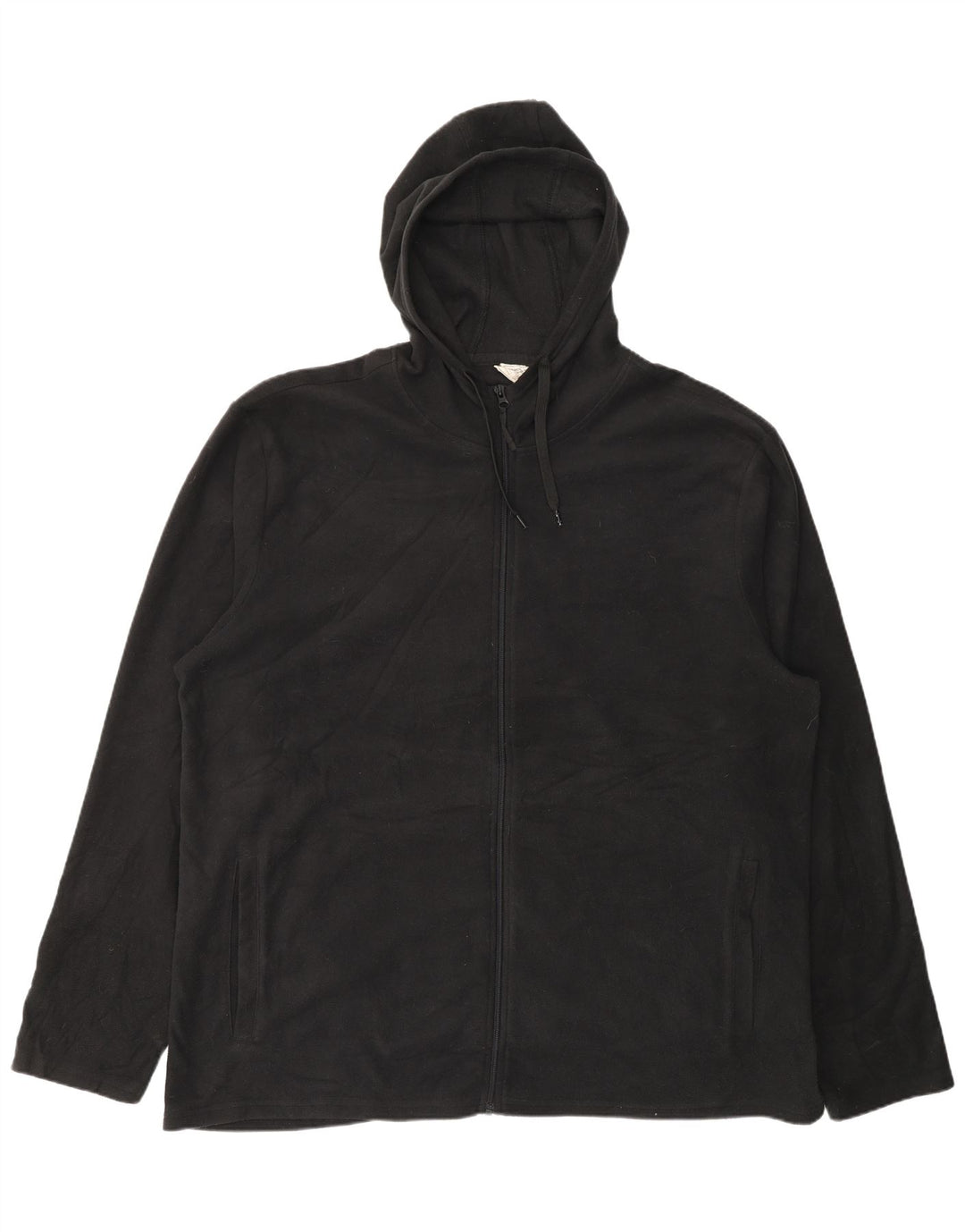 Mountain Warehouse Herren-Fleecejacke mit Kapuze, UK 46 3XL, schwarzes Polyester