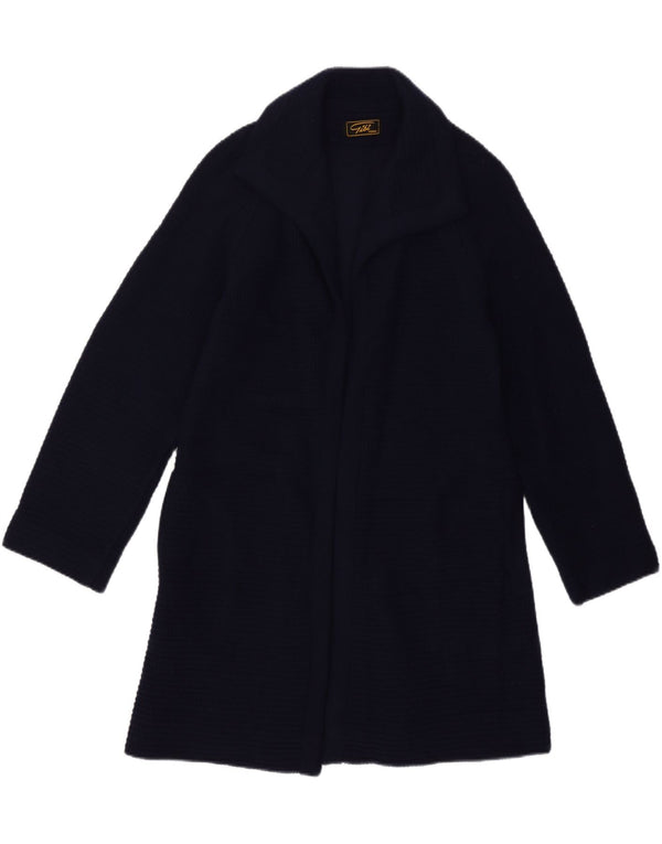 Gibi Damen Longline Open Cardigan Pullover IT 42 Medium Navy Blue