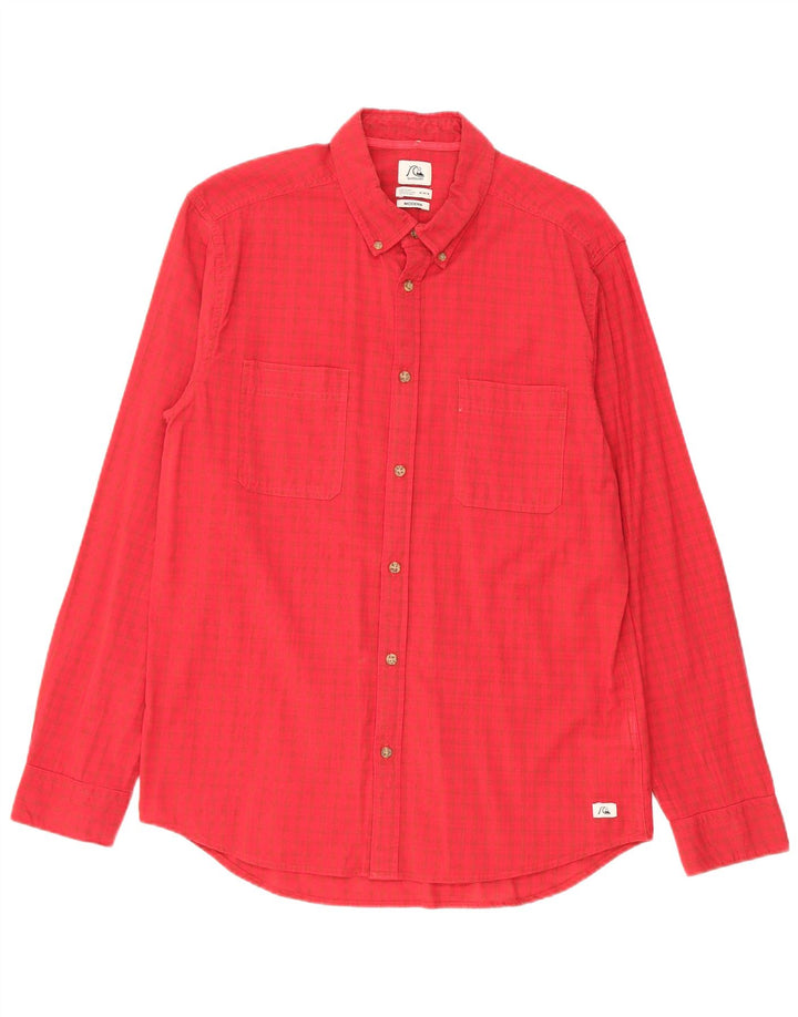 Quiksilver Herren-Hemd mit moderner Passform, mittelrot, kariert, Baumwolle