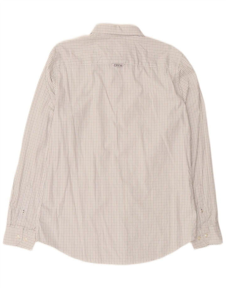 CREW CLOTHING Herren Slim-Fit-Hemd aus mittelweißer Gingham-Baumwolle