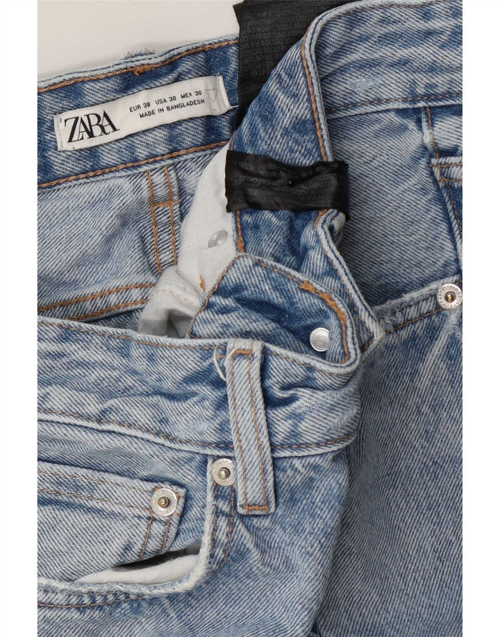 Zara Herren Straight Jeans EU 38 Small W30 L26 Blaue Baumwolle