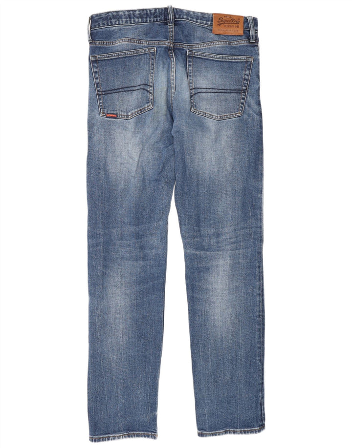 Superdry Herren Slim Jeans W32 L34 Blaue Baumwolle