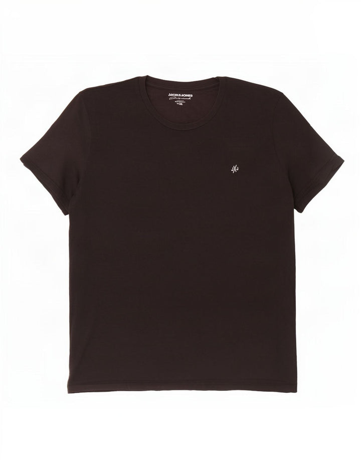 Jack & Jones Herren T-Shirt Top XL Schwarz Baumwolle