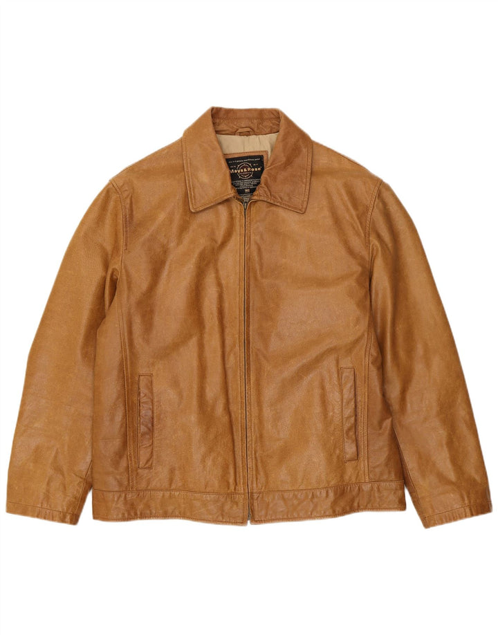 Mays & Rose Herren Lederjacke UK 42 XL Beige