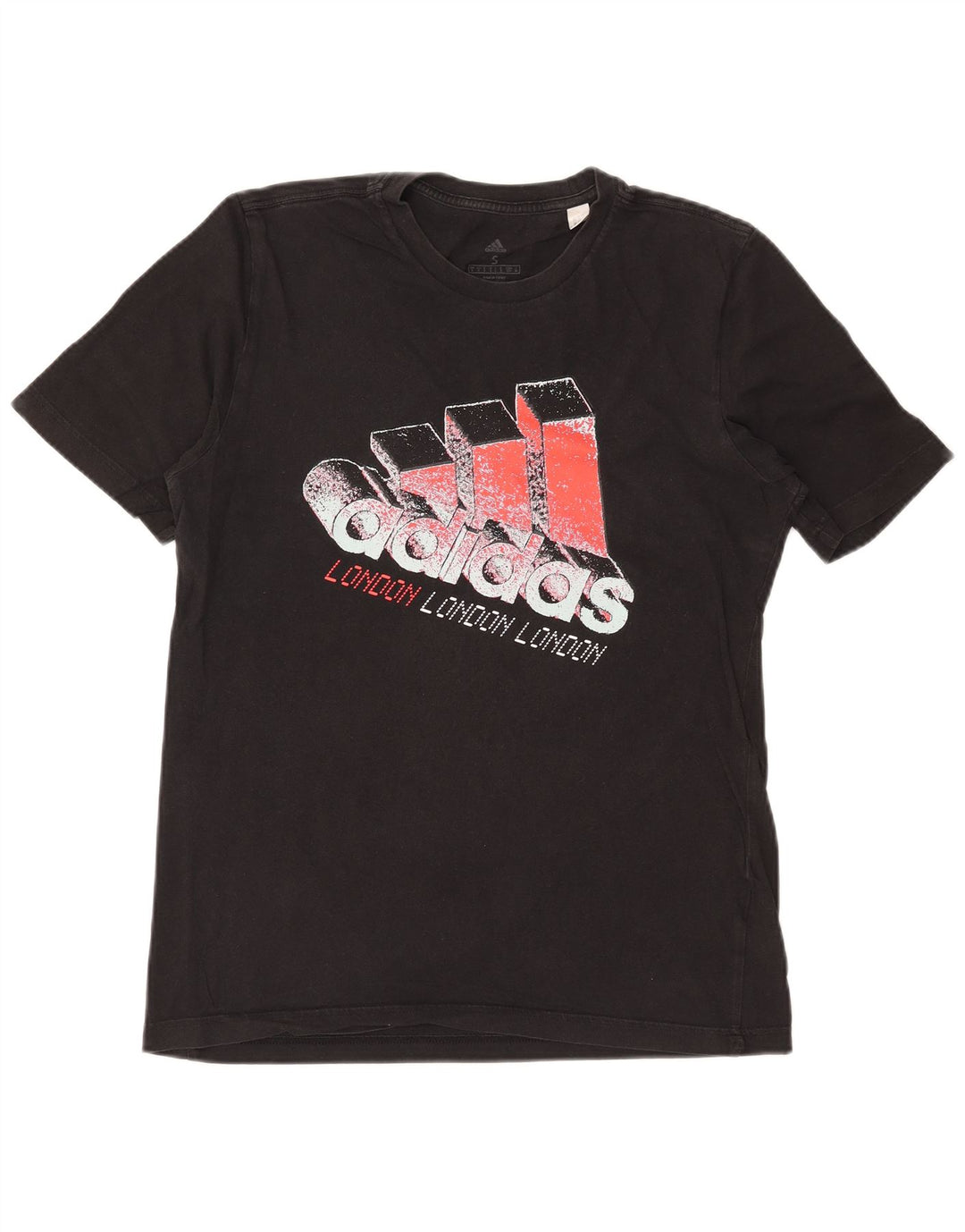 Adidas Herren Grafik T-Shirt Top Small Schwarz Baumwolle
