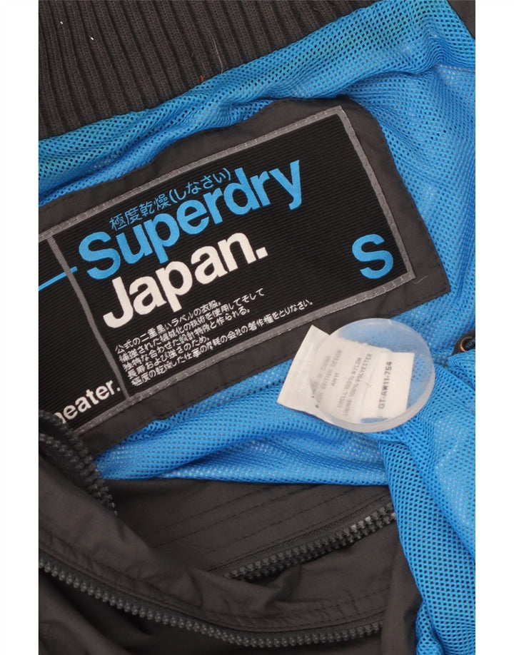 Superdry Damen The Windcheater Graphic Regenjacke UK 10 Small Graues Nylon