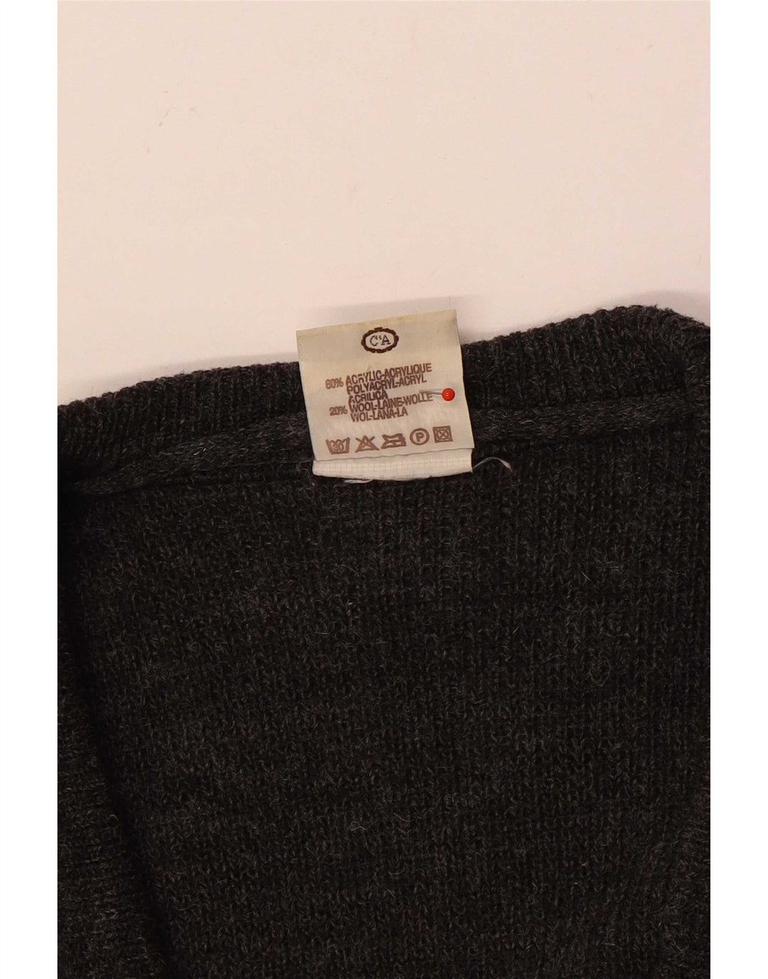 Angelo Litrico Herren-Strickjacke, EU 48/50, mittelgraues geometrisches Acryl